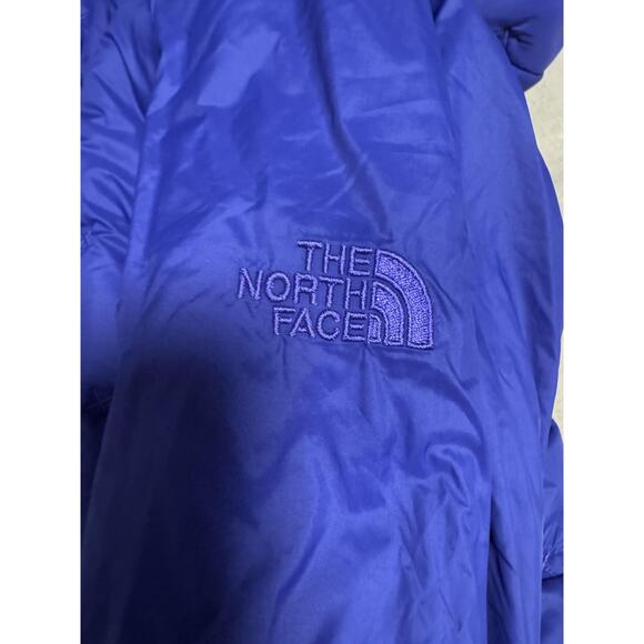 The North Face Jacket Girls Large 14/16 Purple Hooded Quilted Puffer Zip Pockets - Picture 13 of 13